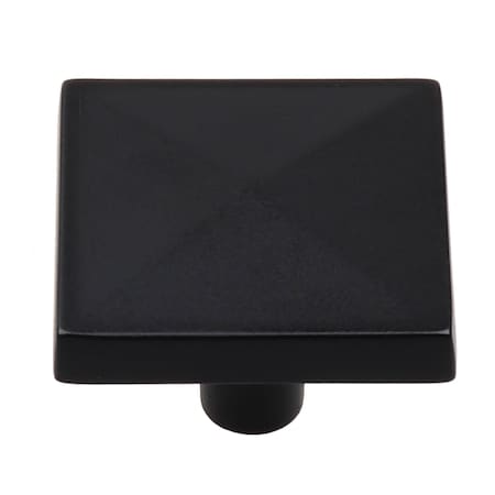 Gliderite Hardware 1-1/4 in. Matte Black Classic Square Cabinet Knob, 5PK 5207-MB-5